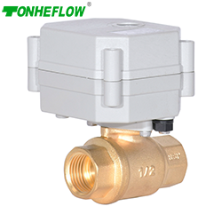 Switch type -With indicator， DN15 brass two way electric ball valve  