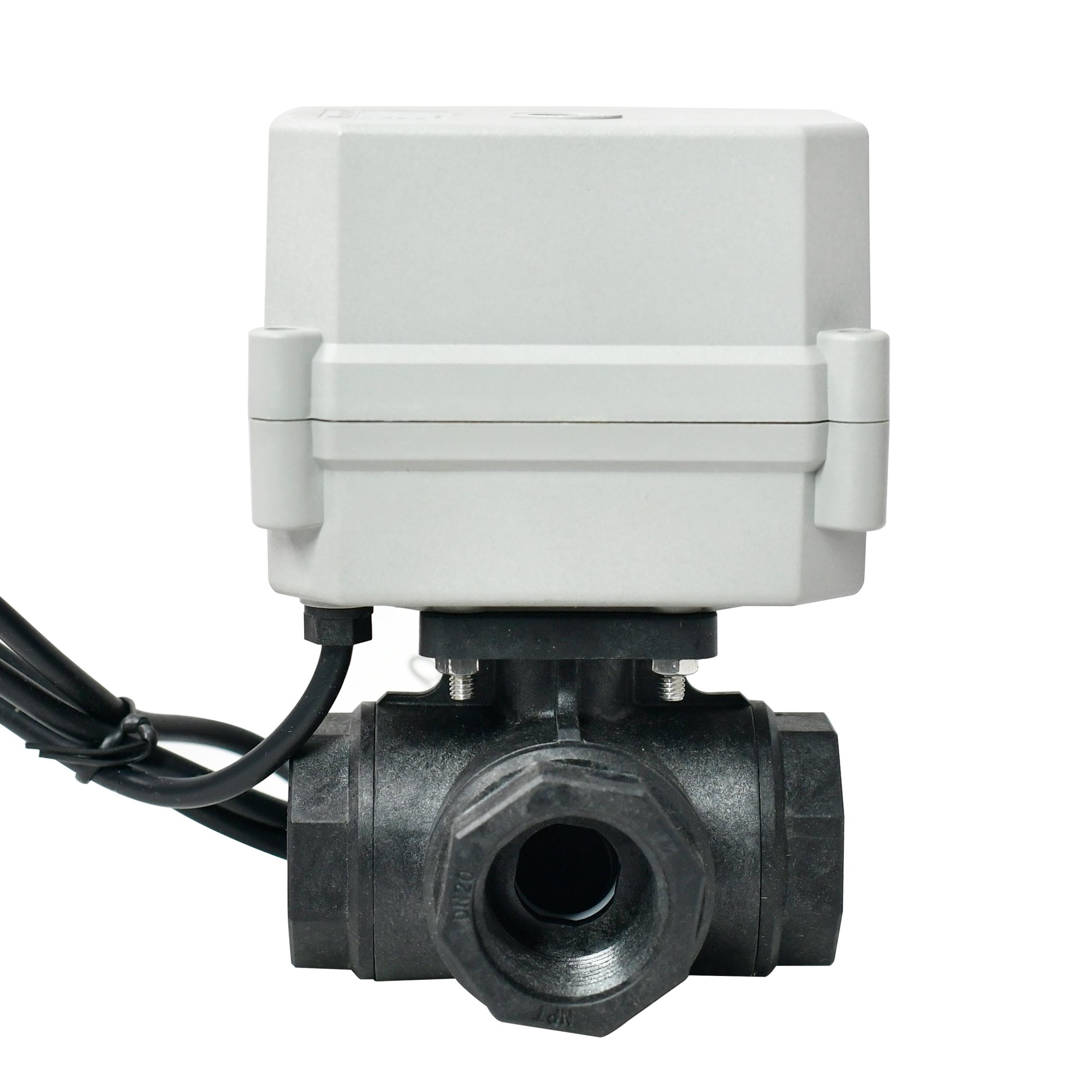 Switch type - 3 way PPO electric ball valve AC/DC110-230V