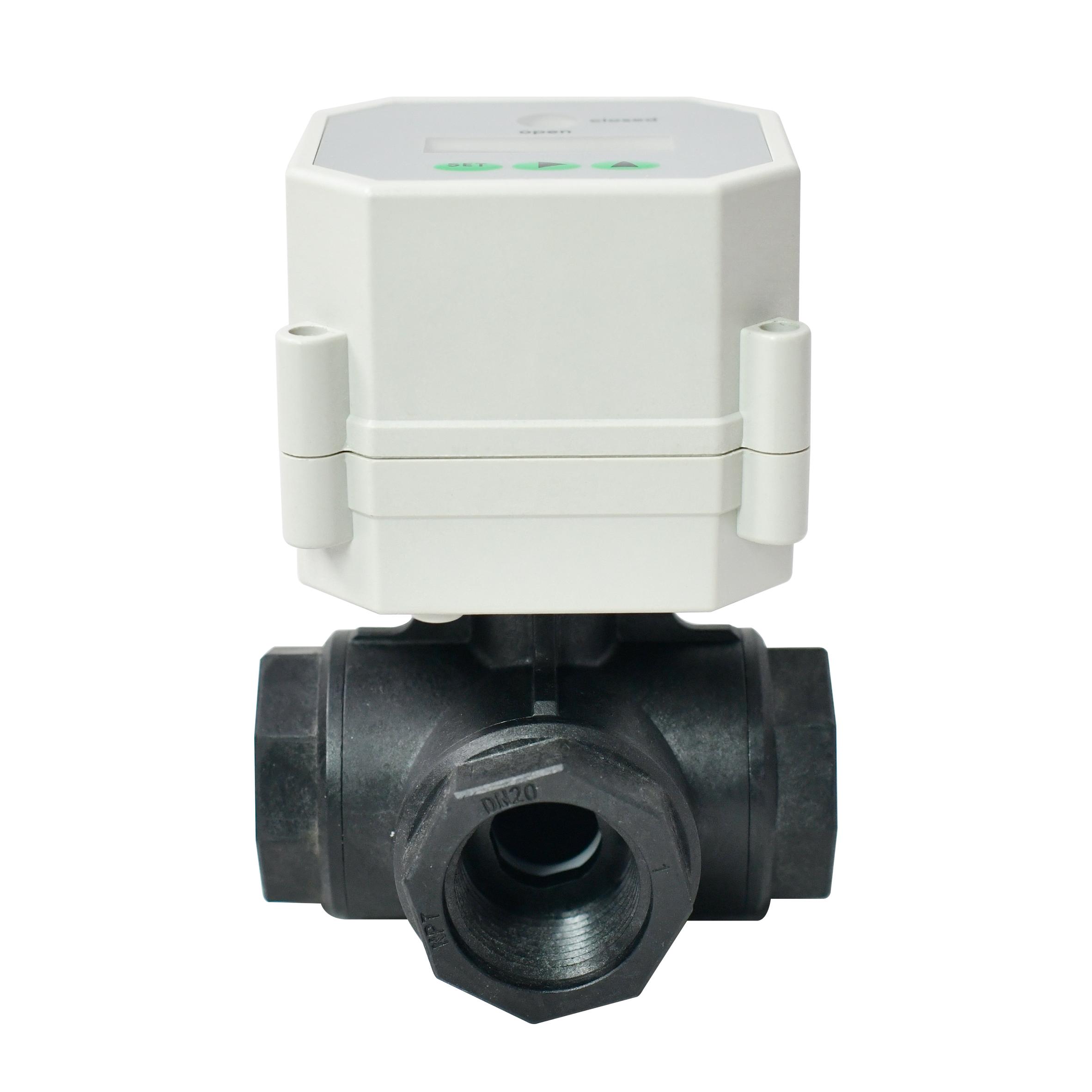 3 Way Valve DN20 PPO Motorized Electric Ball Valve with timer