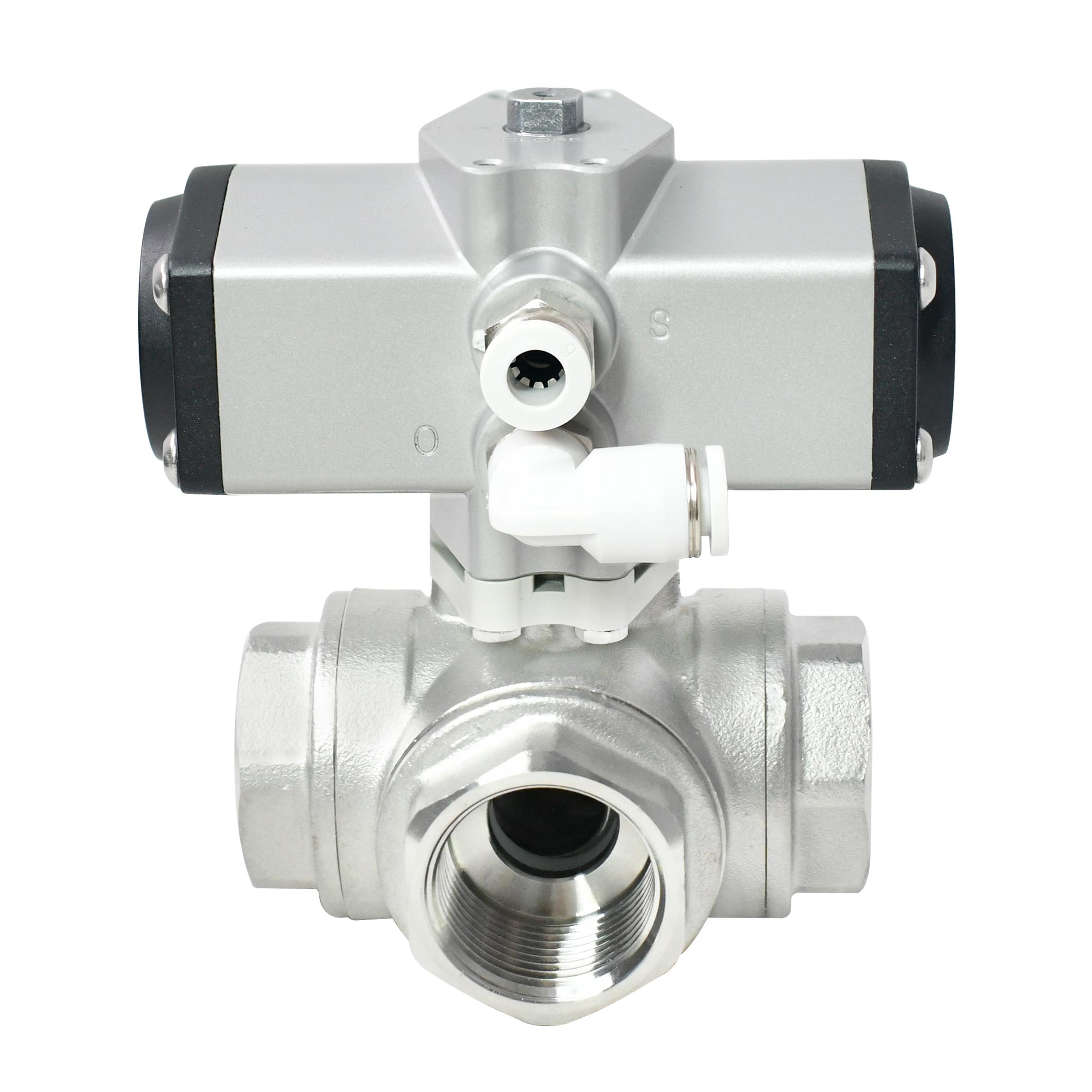 TONHE Factory OEM 3 Way 3/4 Inch SS304 Miniature Pneumatic Ball Valves