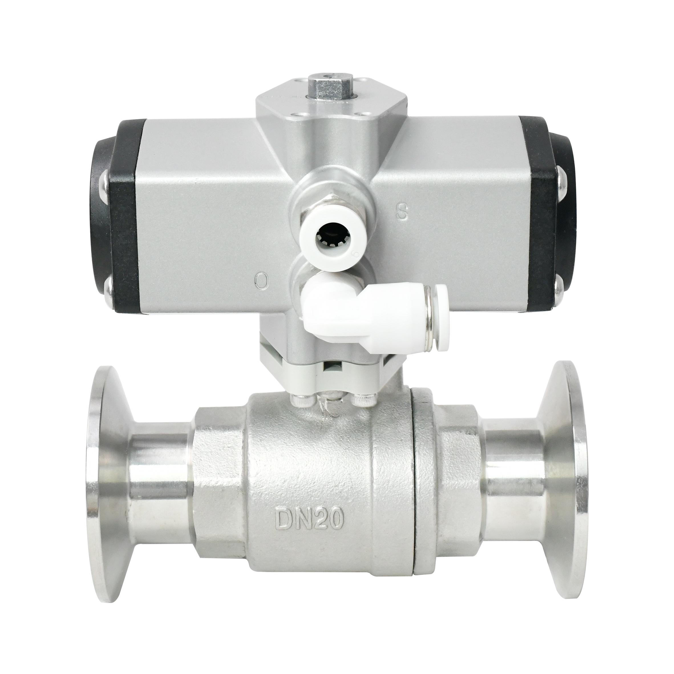 OEM 1S Open 3/4 Inch 2-Way Tri-clamp Pneumatic Actuated Ball  Valve