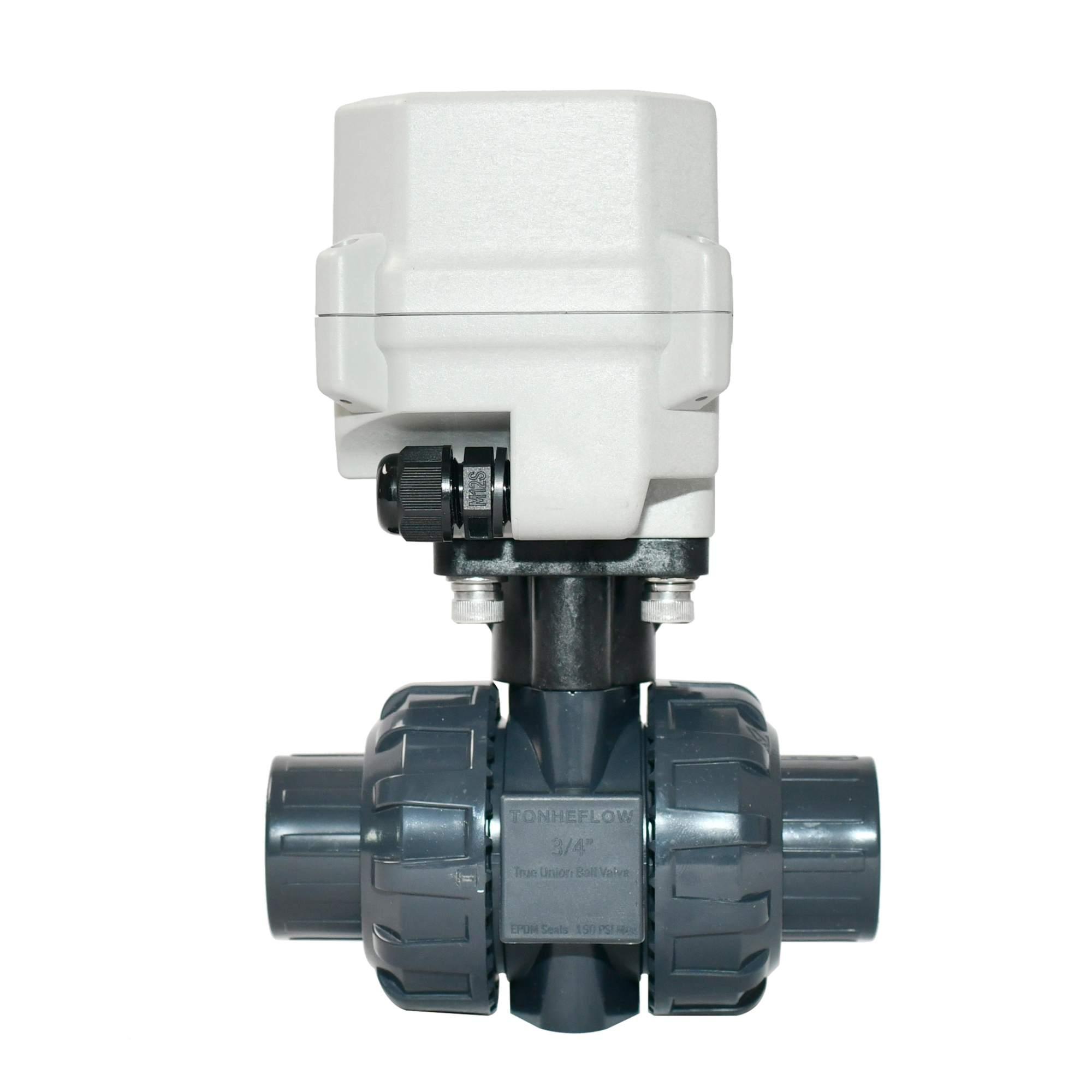 Tonheflow Motorized UPCV Ball Valve DN20 DC12V DC24V 