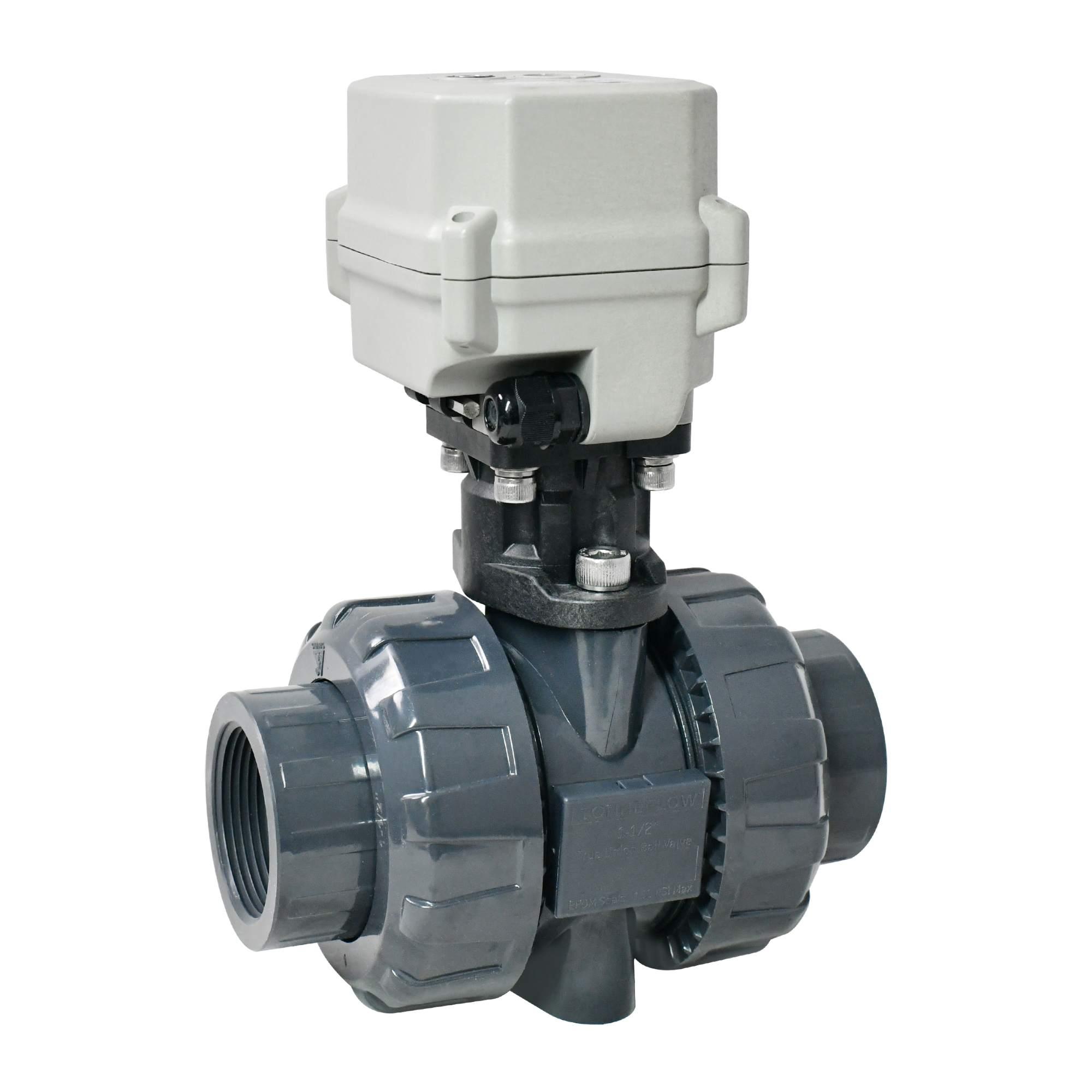A150 2 Way DN40 UPVC 4-20mA Electric proportional flow control valve