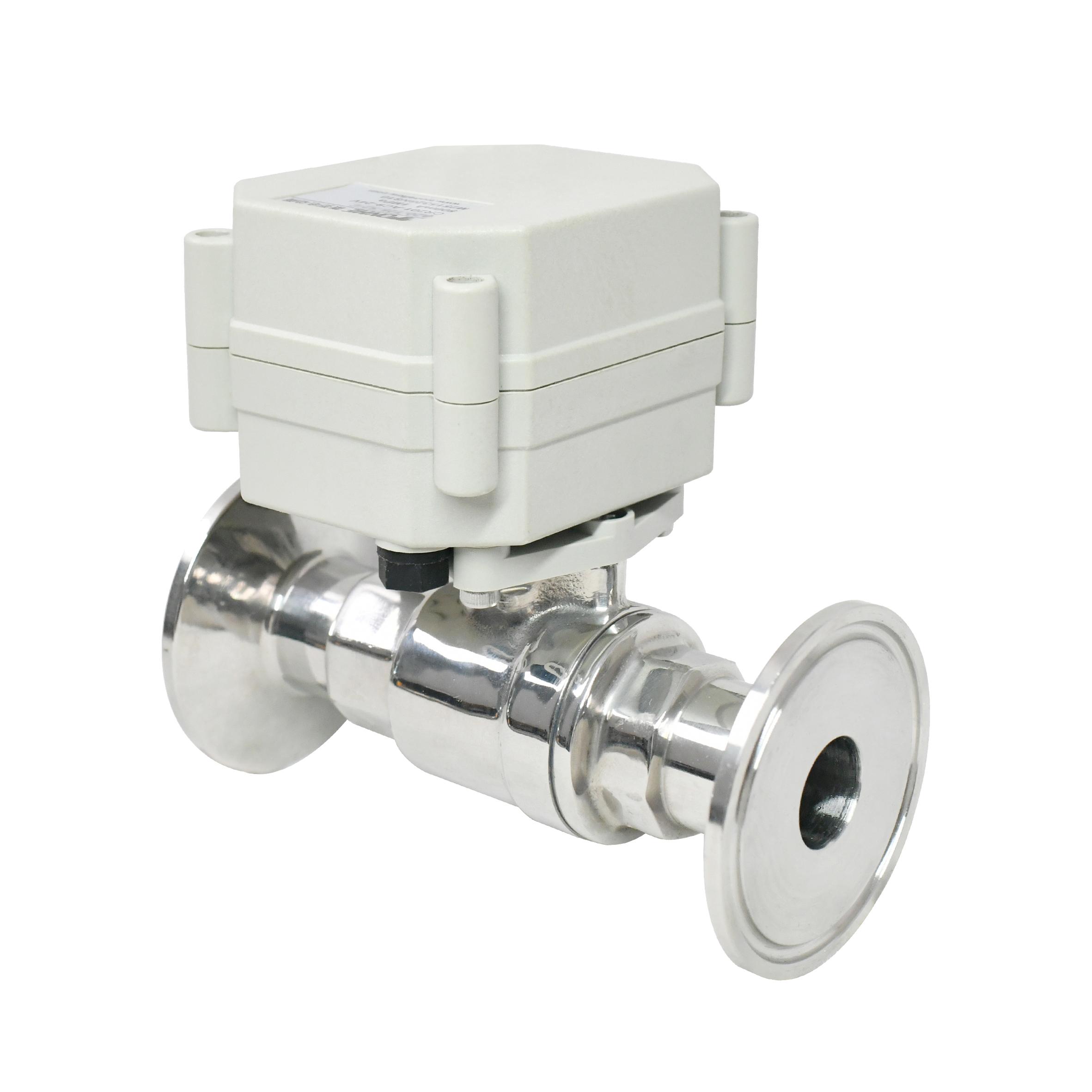 Switch type - DN15 tri-clamp SS304 motorized ball valve