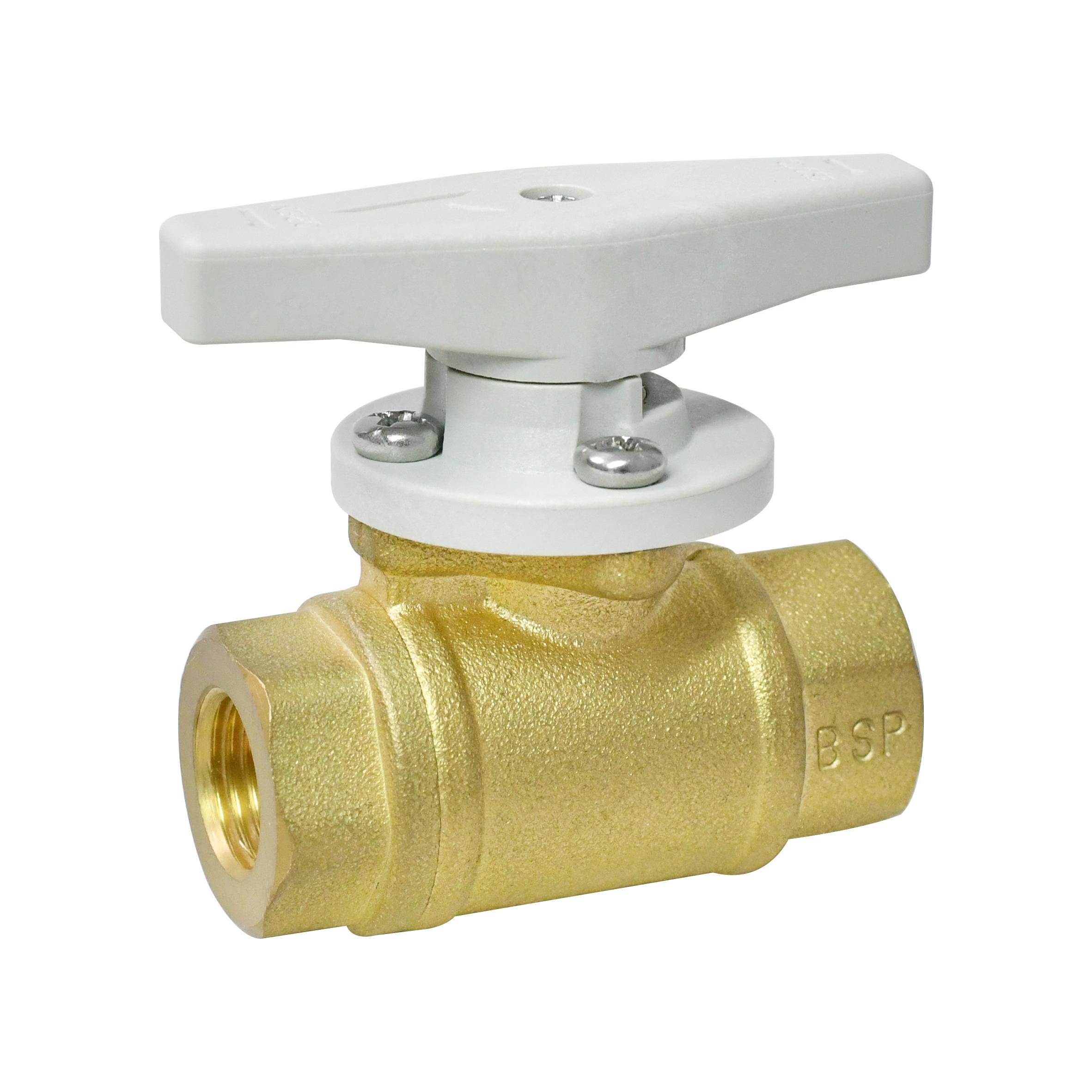 Tonheflow 2-Way Brass Ball Valve, 1/4 Inch for Water and Air