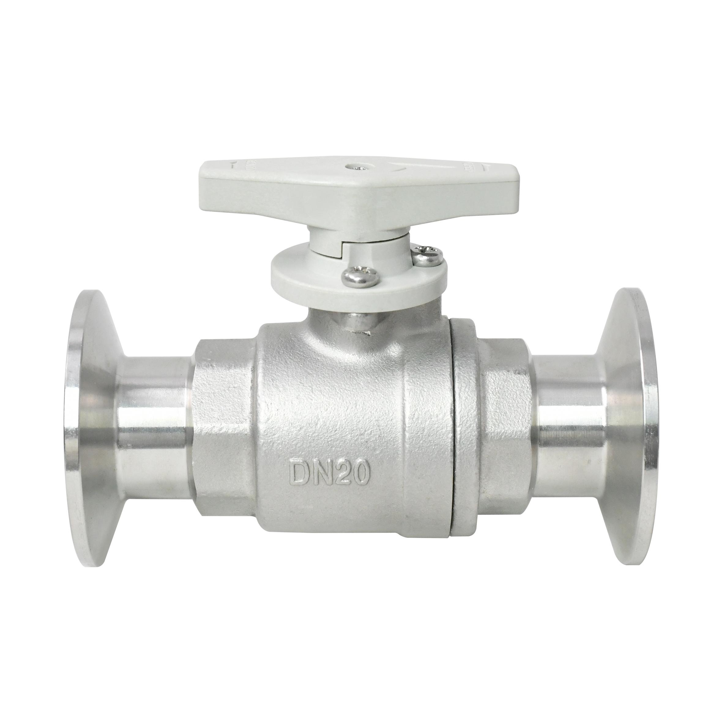Tonheflow 2-Way Manual Ball Valve, DN20, Tri-Clamp, SS304, for Agricultural