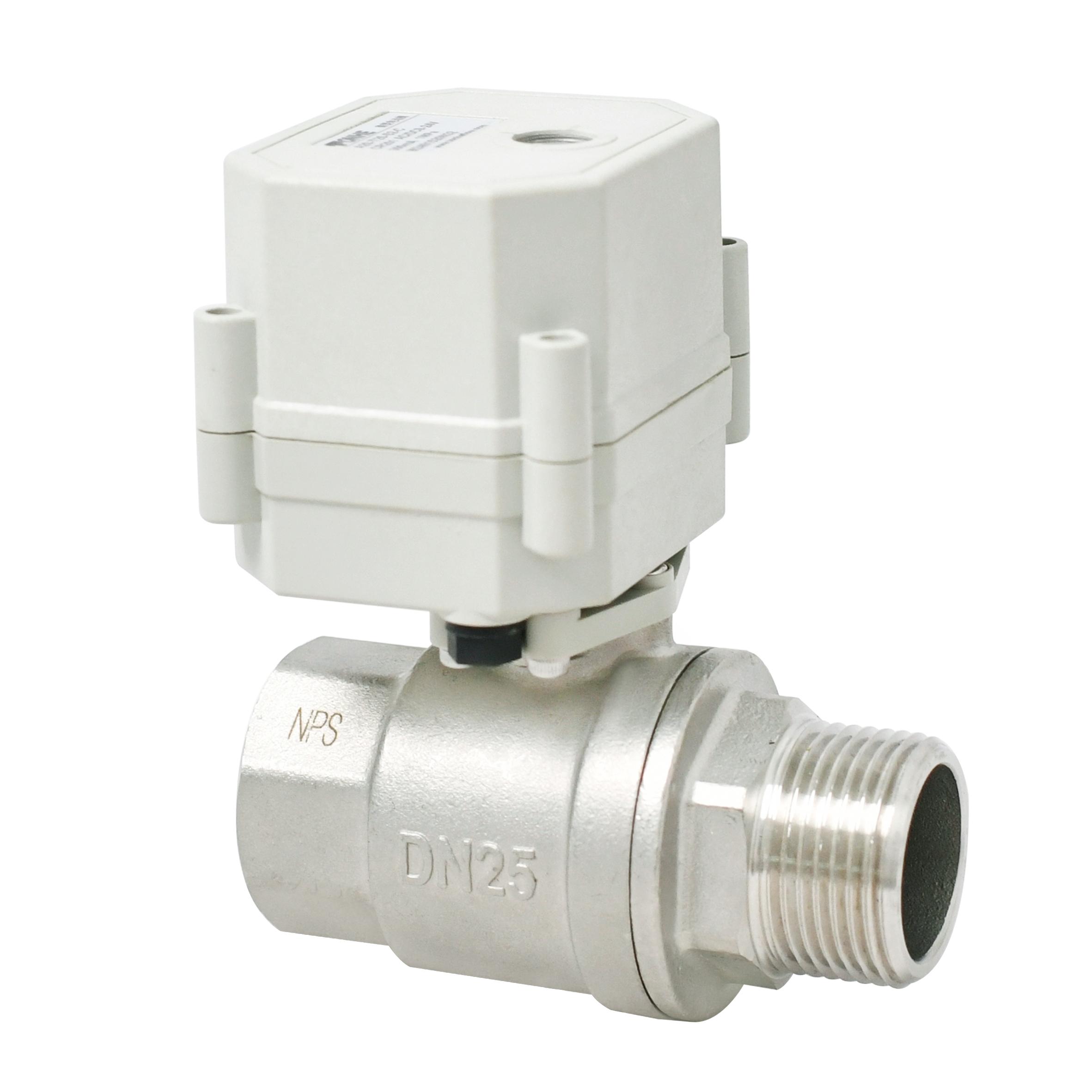 Switch type -DN25 Female-male Thread Electric SS304 Ball Valve