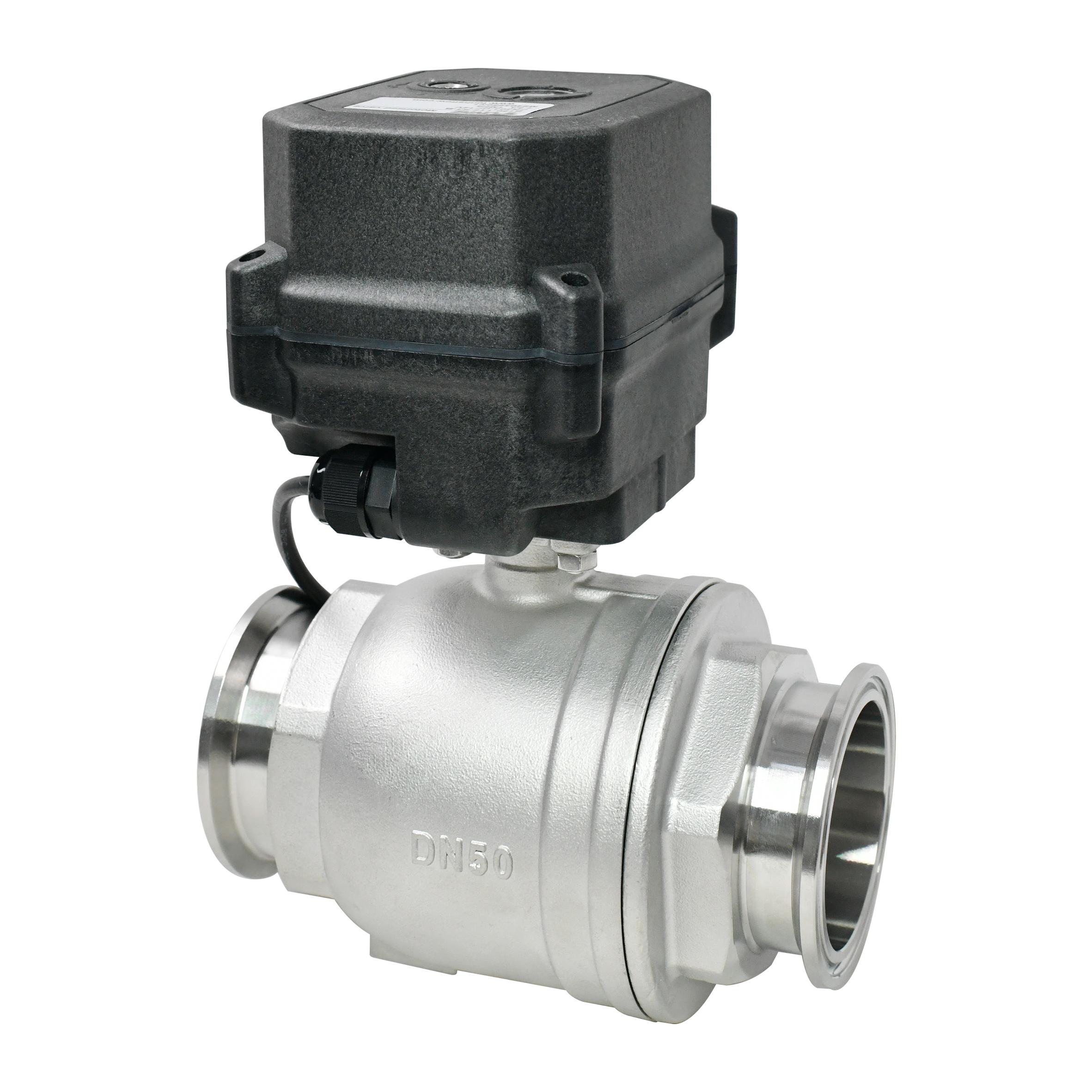 DN50 SS304 Electric Ball Valve – Tri-Clamp Protection class IP68