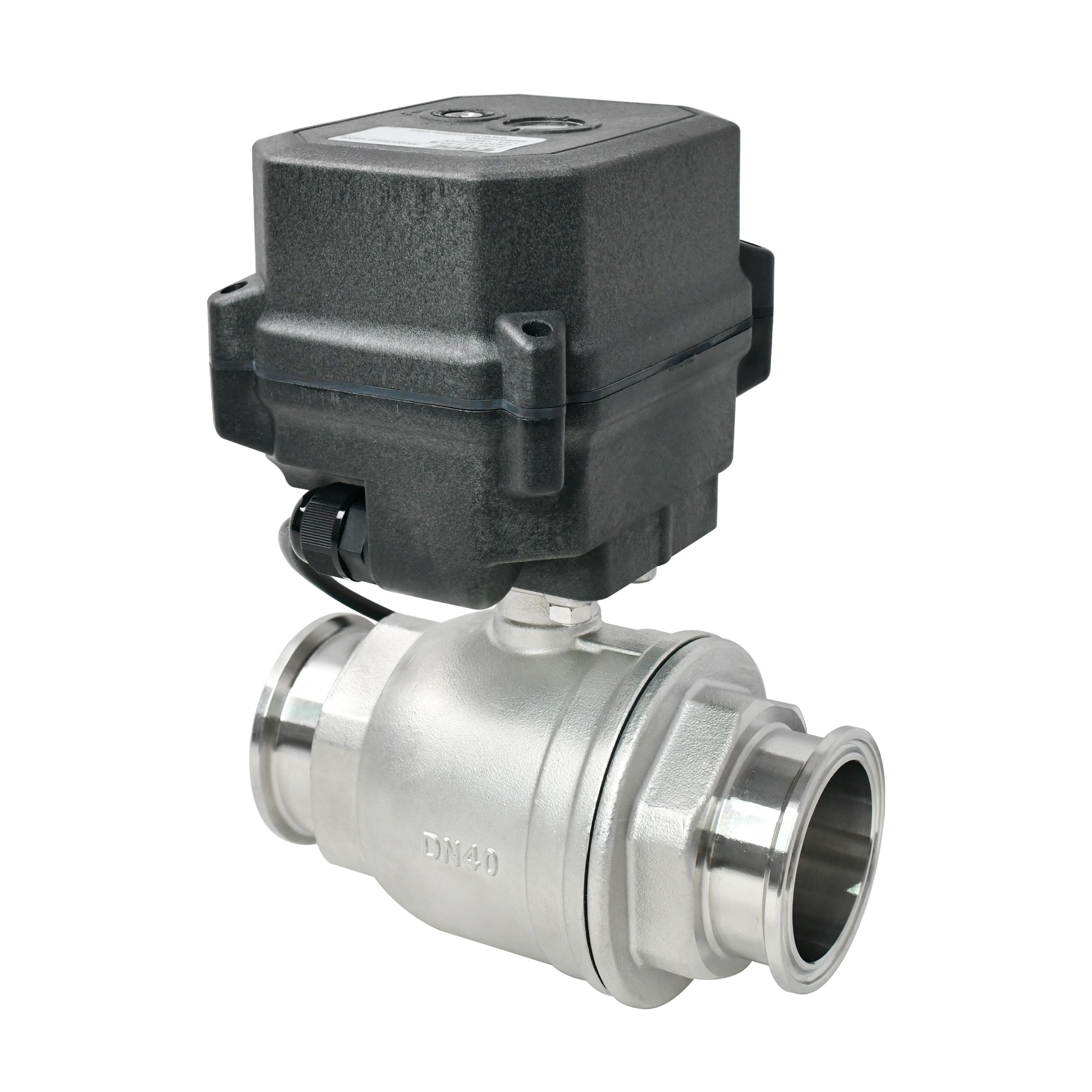 DN40 SS304 Electric Ball Valve – Tri-Clamp Protection class IP68