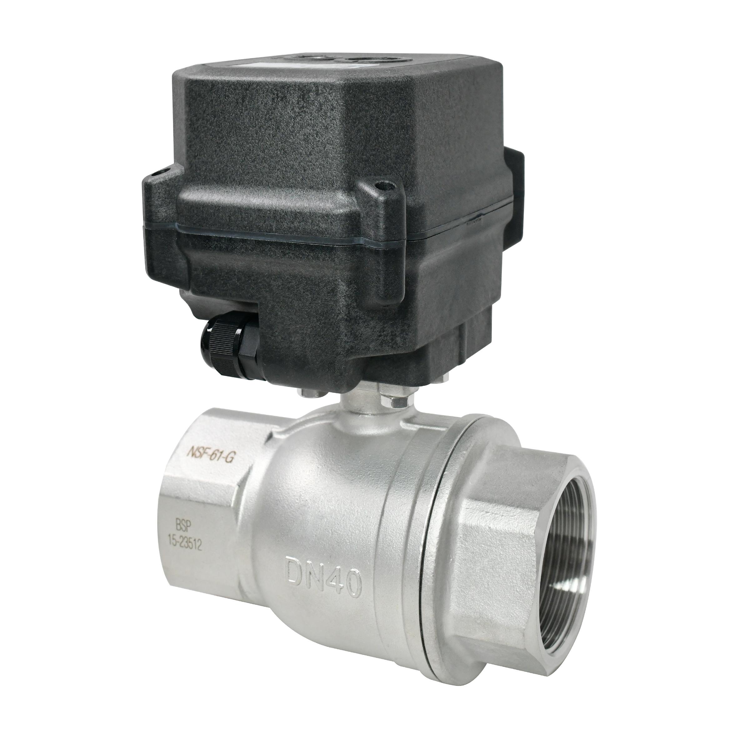 DN40 SS304 Electric Ball Valve – Protection class IP68