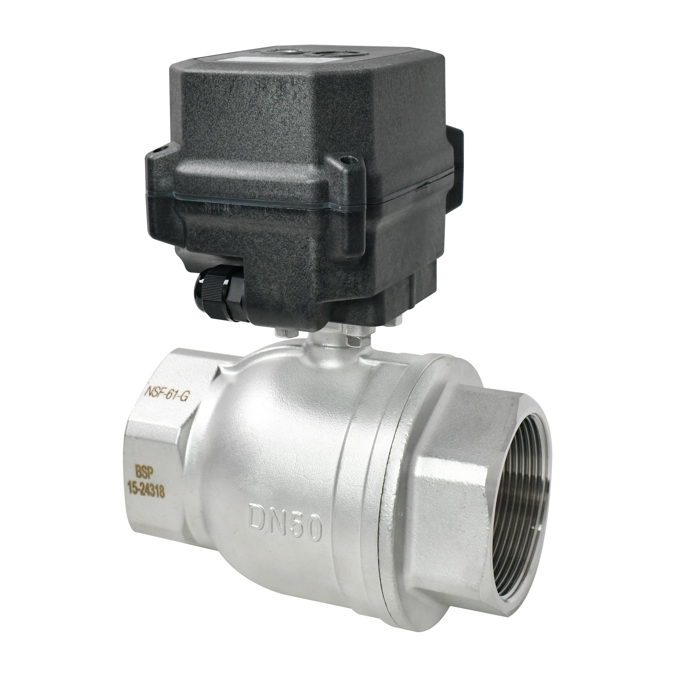 DN50 SS304 Electric Ball Valve – Protection class IP68